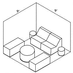 9' x 9' Suite