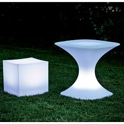 Lighted Lounge Cube and Milo Table