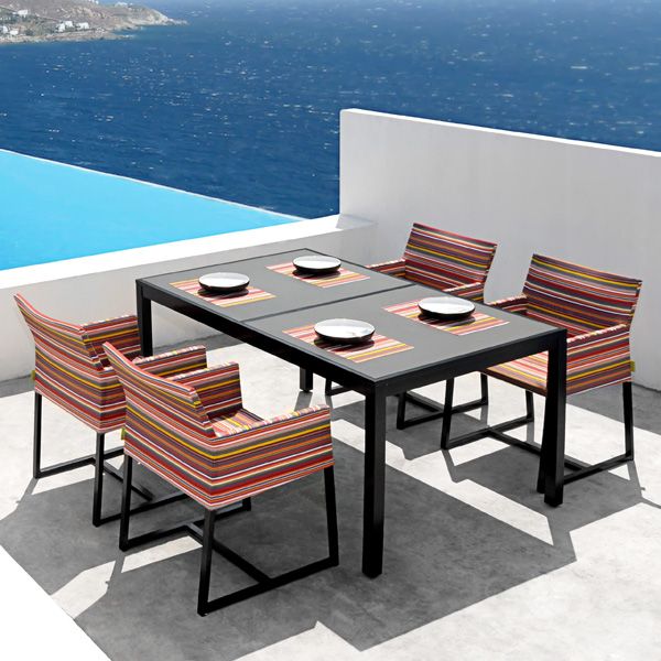 Mamagreen, Outdoor, Stripe, Dining, Table, Chair