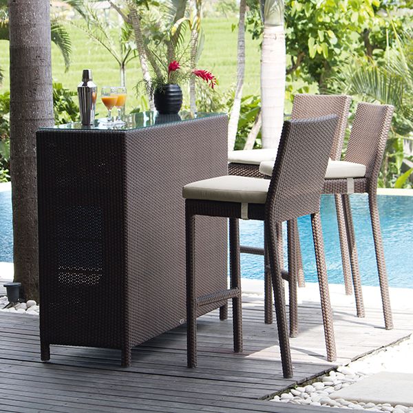 Pacific Wicker 7-piece Patio Dining Set